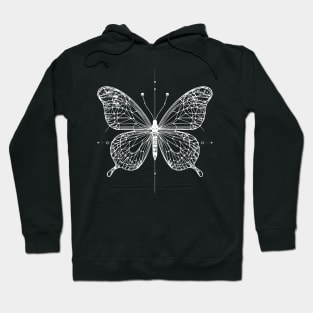 butterfly wireframes design Hoodie